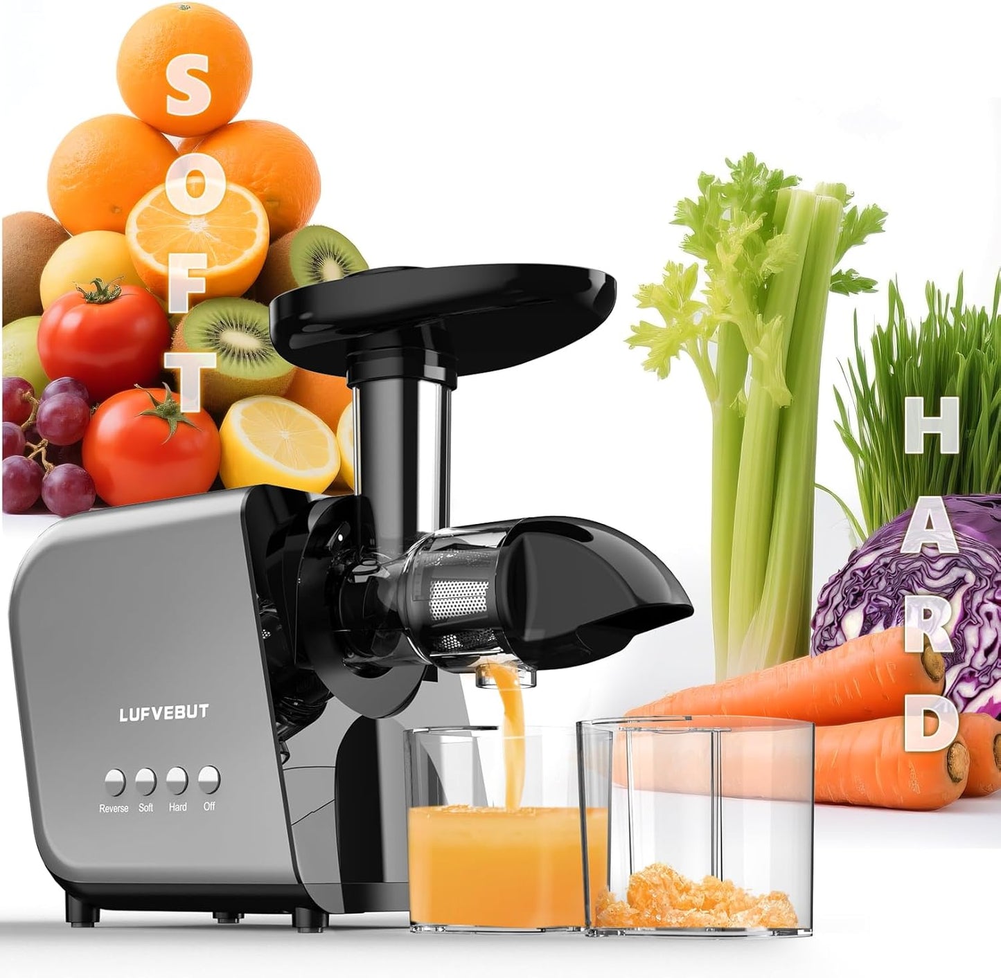 Exprimidor de frutas y verduras LUFVEBUT sin BPA