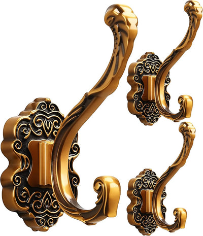 3 Pzas Ganchos Cisne Metal Vintage Para Toallas