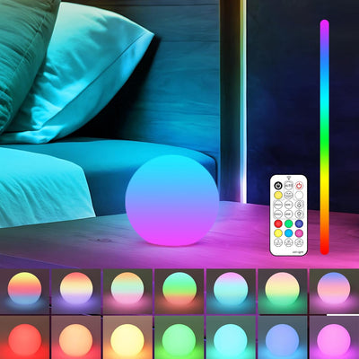 Luz LED recargable esfera 3pulg 16 colores RGB IP65