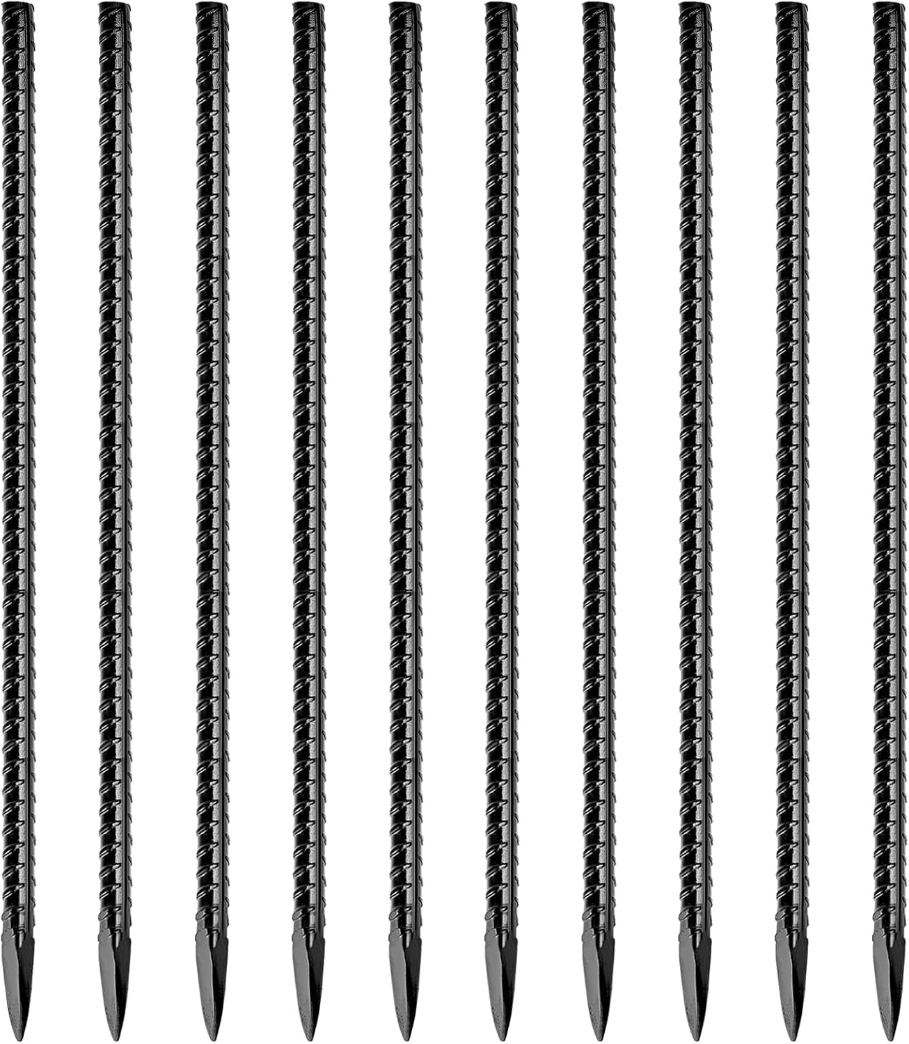 Estacas refuerzo 16pulg metal resistente forma I jardín toldo