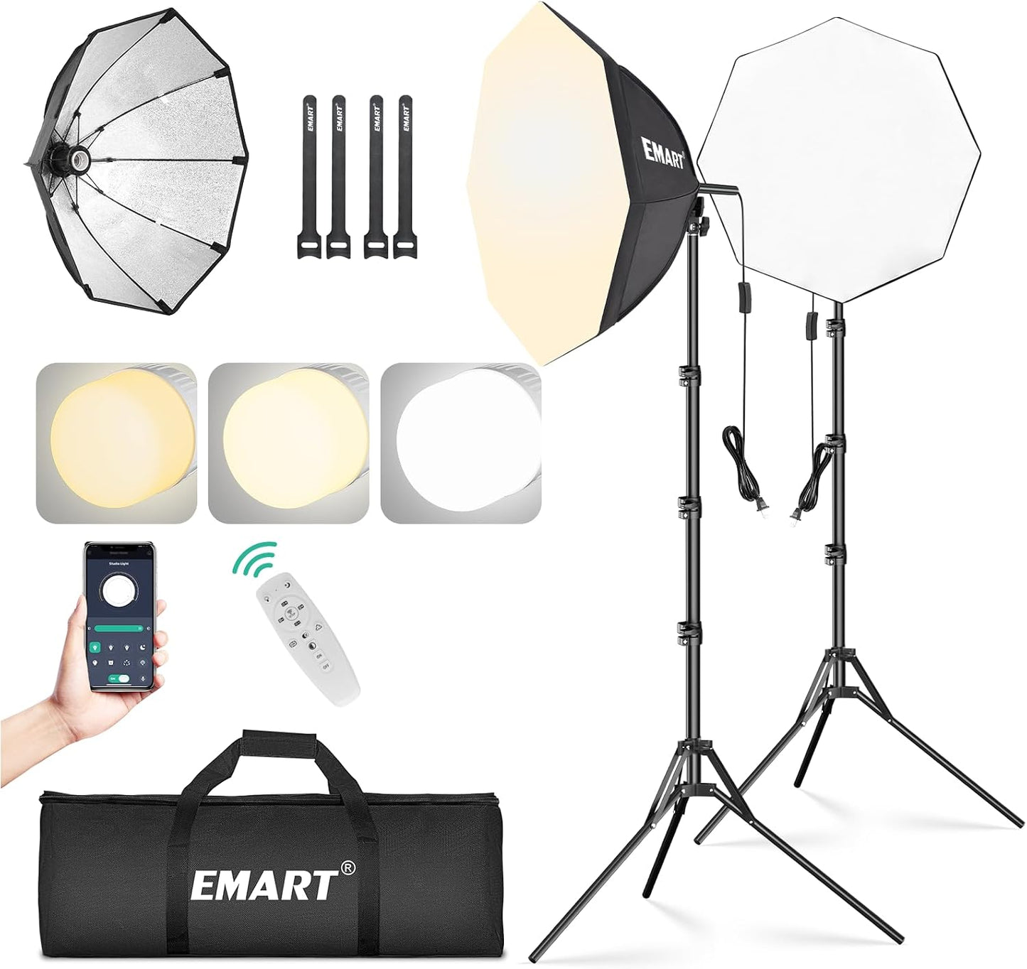 Softbox LED 50W 20x20pulg para retrato estudio
