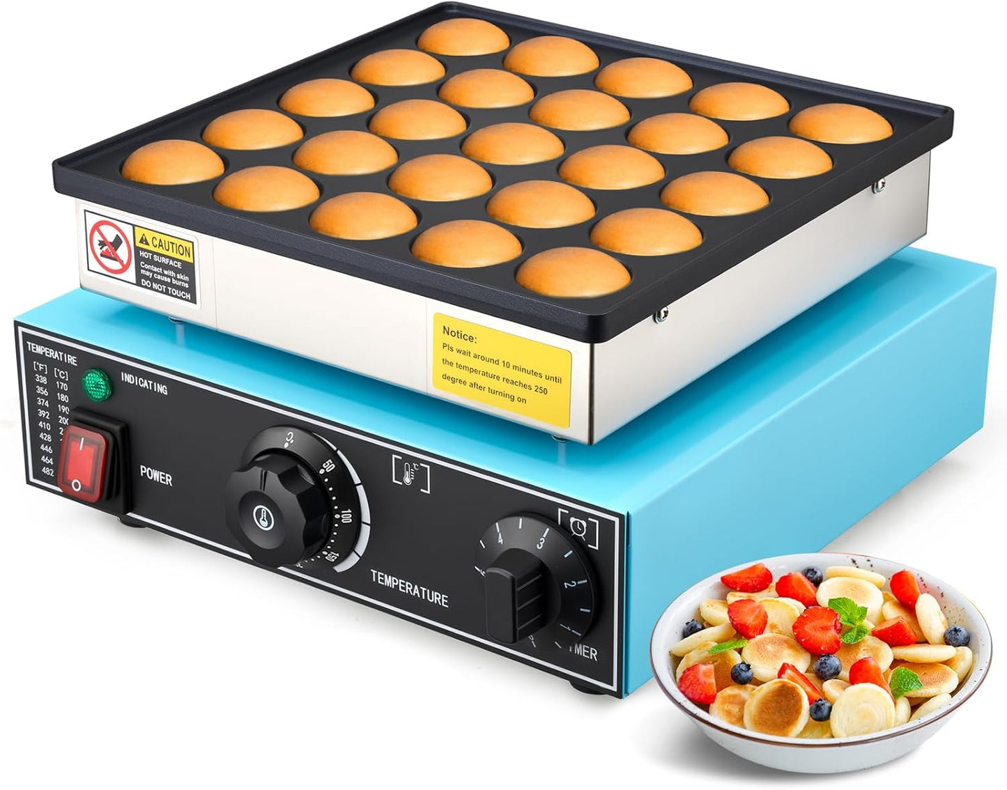 Mini máquina panqueques holandesa 25pzas acero inox