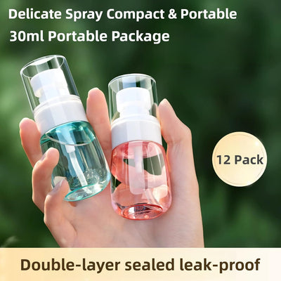 Botella spray viaje 1oz TSA aprobada plástico antifugas
