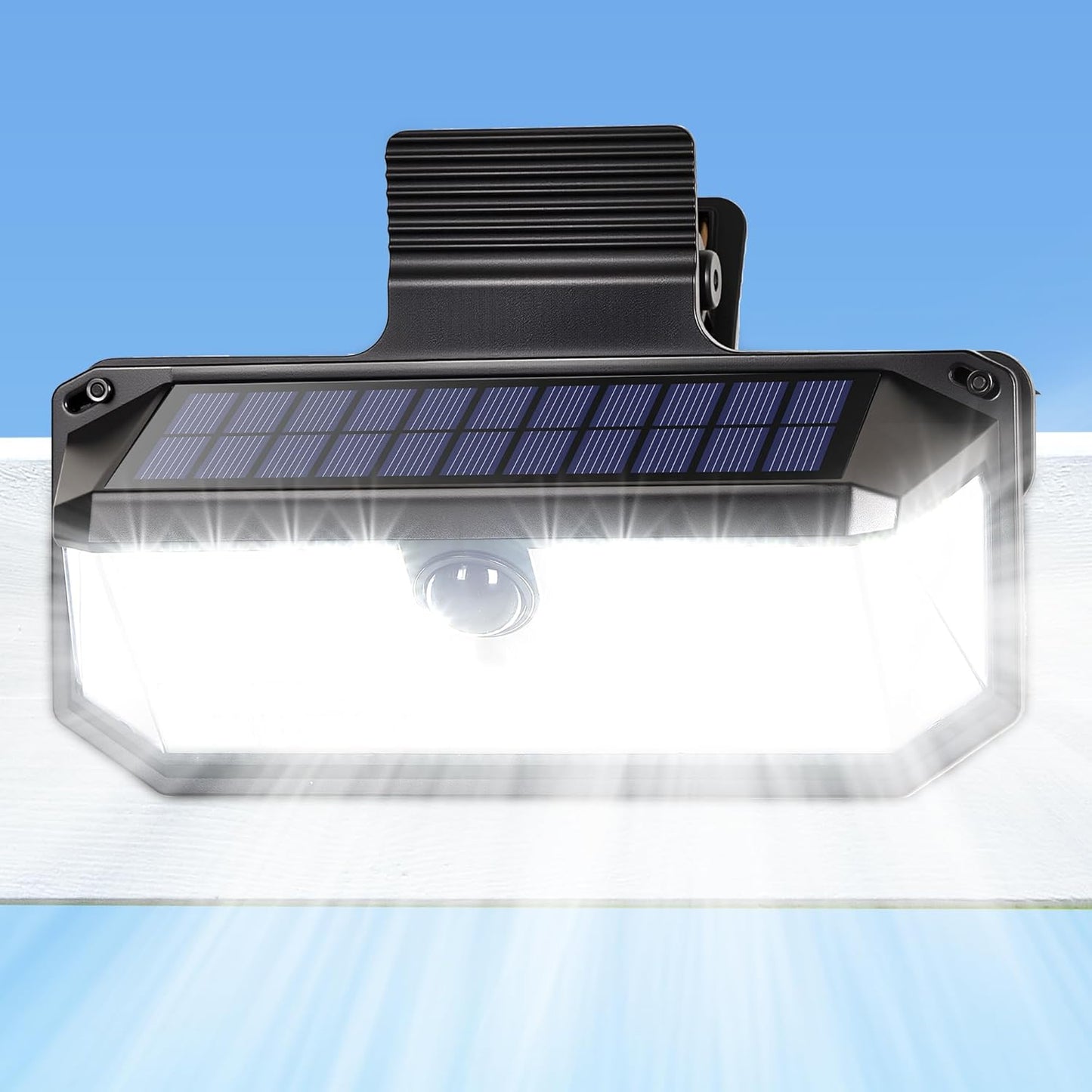 416 Luces LED Solares Exteriores 1500lm Sensor Movimiento 3 Modos