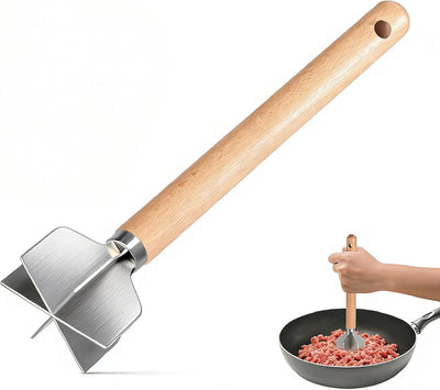Picador de carne de acero inoxidable con 6 cuchillas curvas