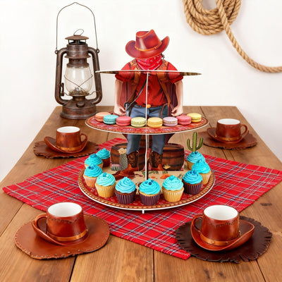 Soporte para cupcakes temática occidental decoración fiesta