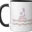 Taza cerámica para kayak mujer negra/blanca