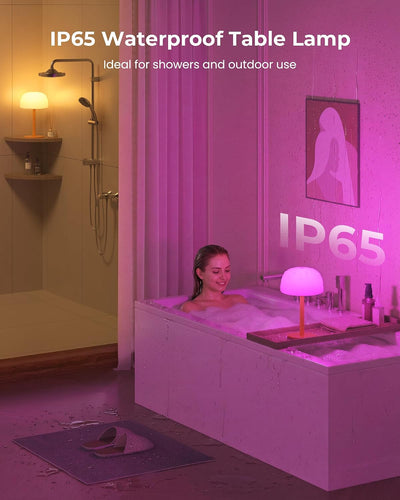 Lámpara ducha IP65 recargable 18 colores inalámbrica para baño