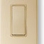 Interruptor basculante dorado 15A 120-277V placa media