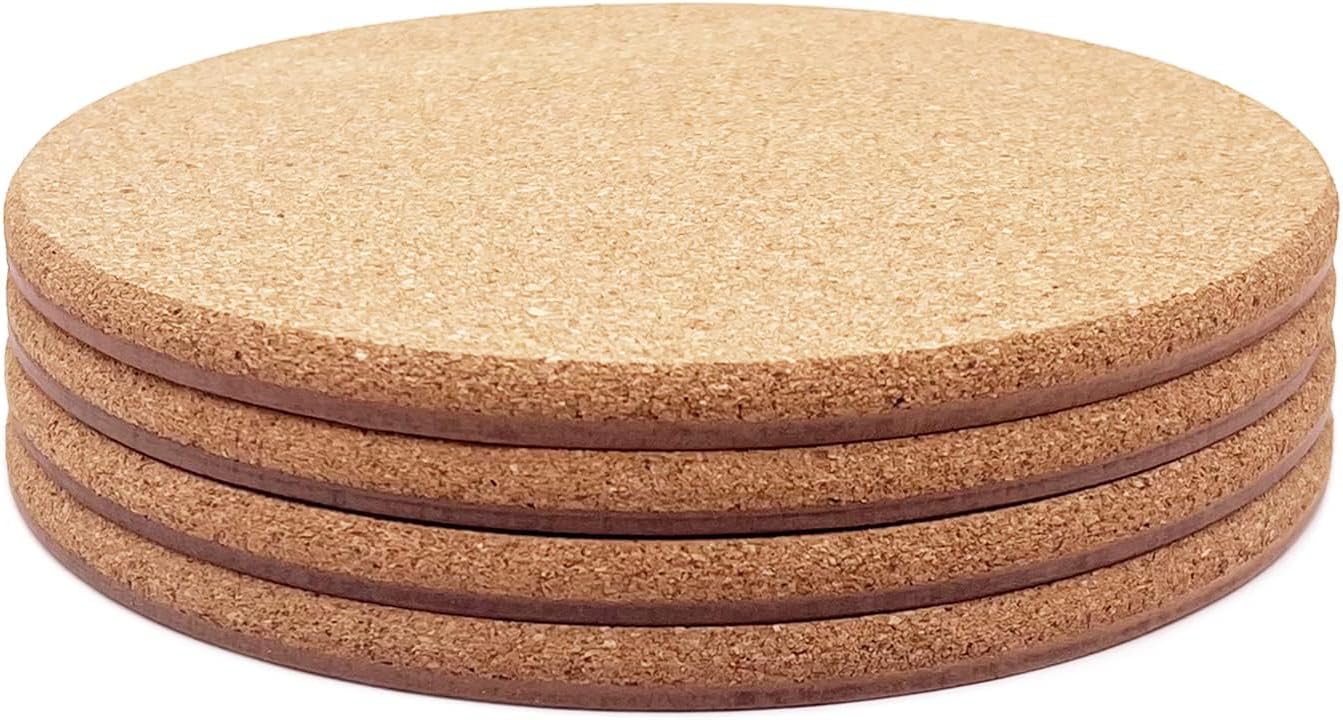 Posavasos corcho doble capa 8pulg absorbente para platos calientes
