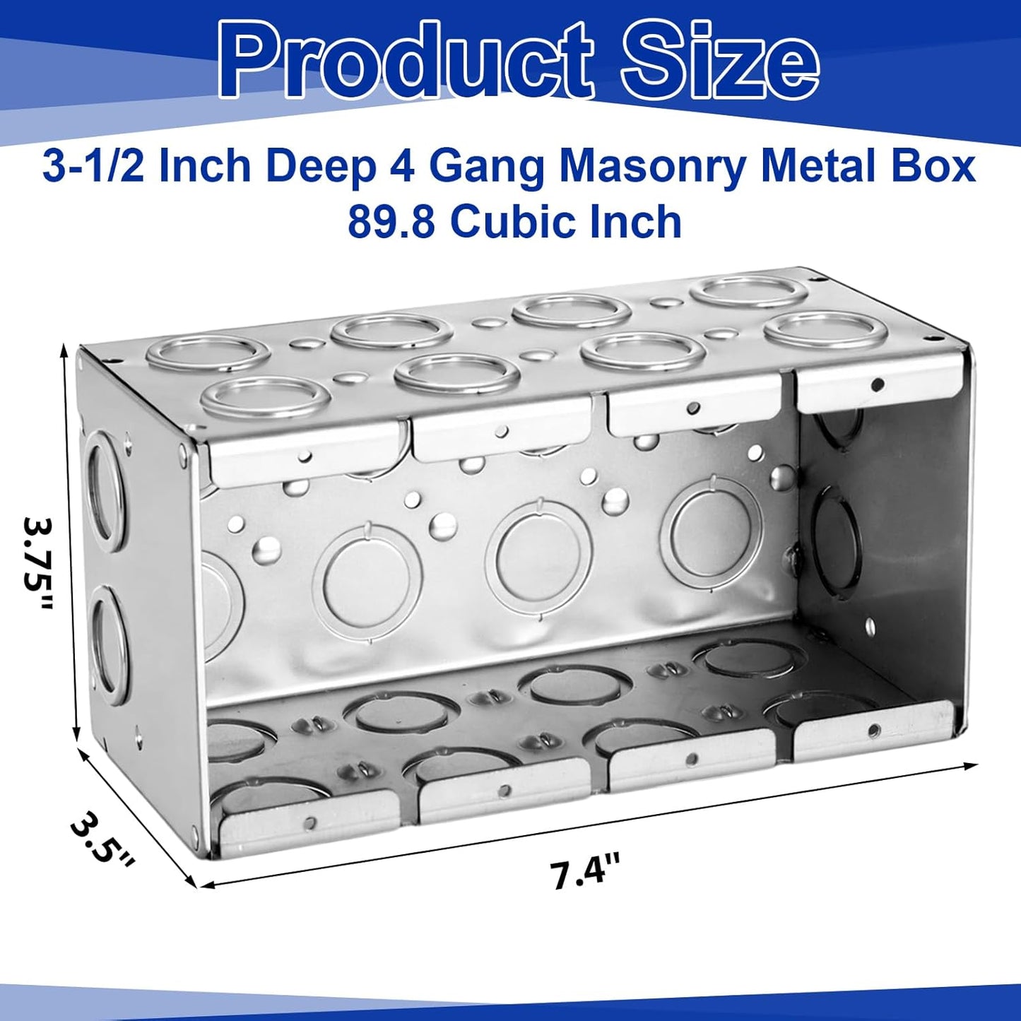 Caja eléctrica metal 4 cuadrillas interruptor multidispositivo