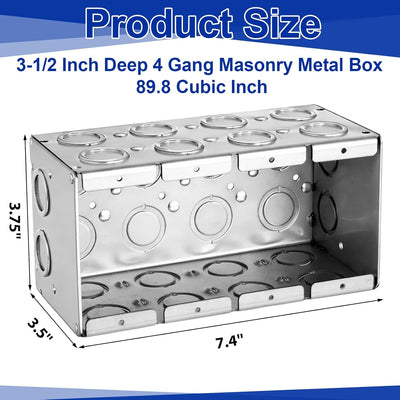 Caja eléctrica metal 4 cuadrillas interruptor multidispositivo