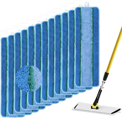 Almohadillas microfibra repuesto trapeador 18/17 pulg reutilizables