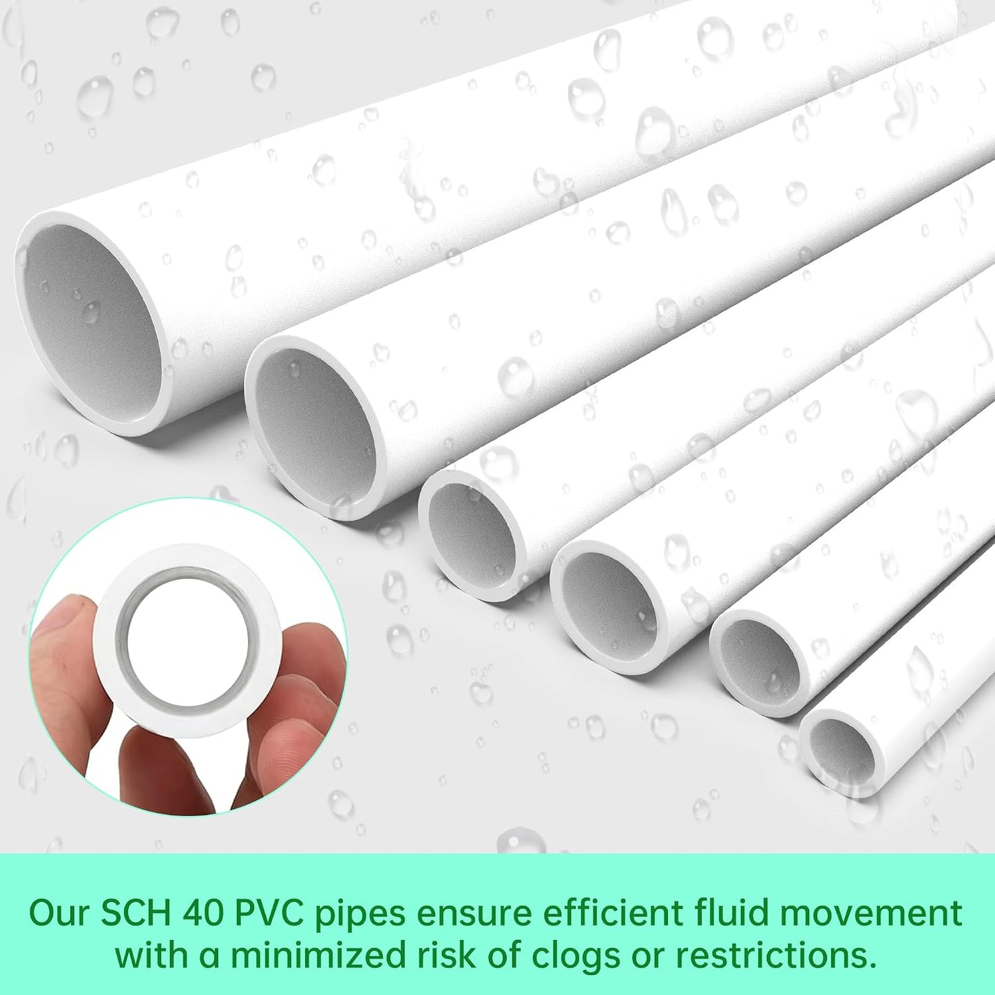 10 Tubos PVC 1pulg + 40x17pulg para bricolaje