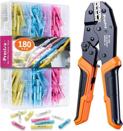 Kit conectores termorretráctiles crimpadora auto