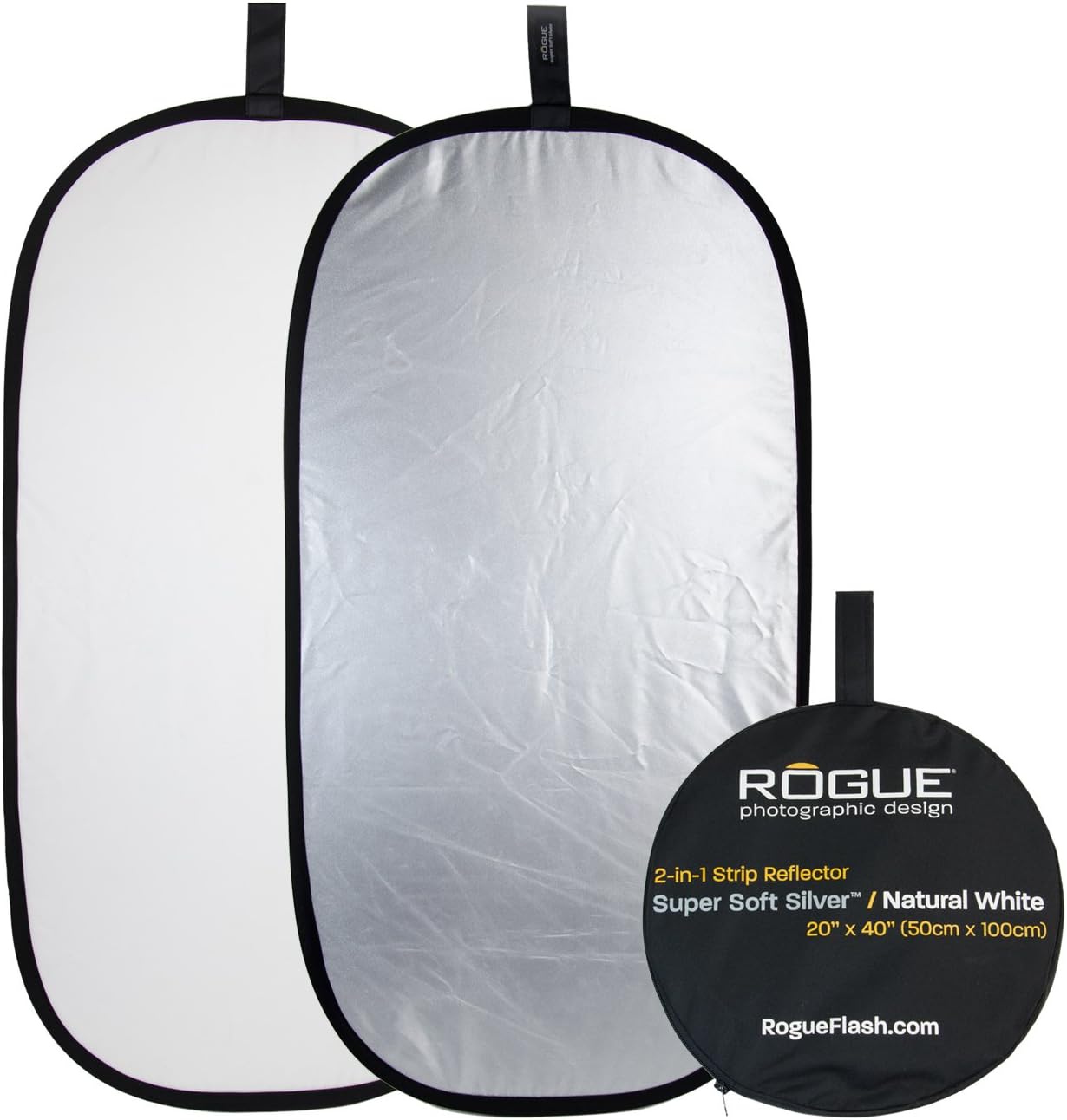 Reflector plegable 2en1 color plateado 20x40