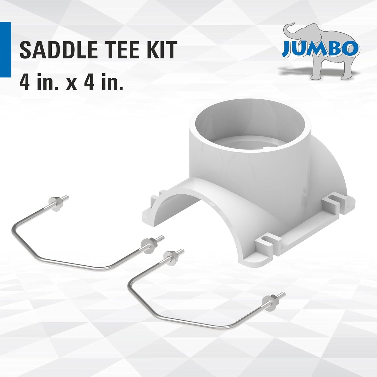 Kit adaptador en T sillín PVC 4x4pulg