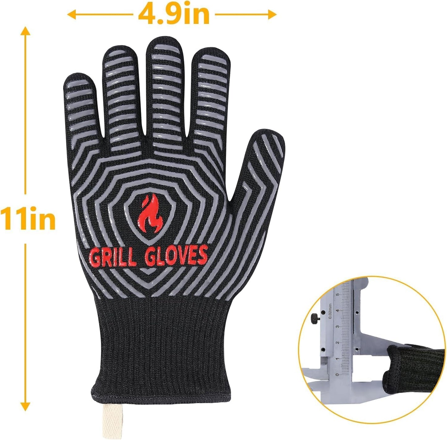 Guantes Silicona Antiderrap Resistentes Calor 1472°F