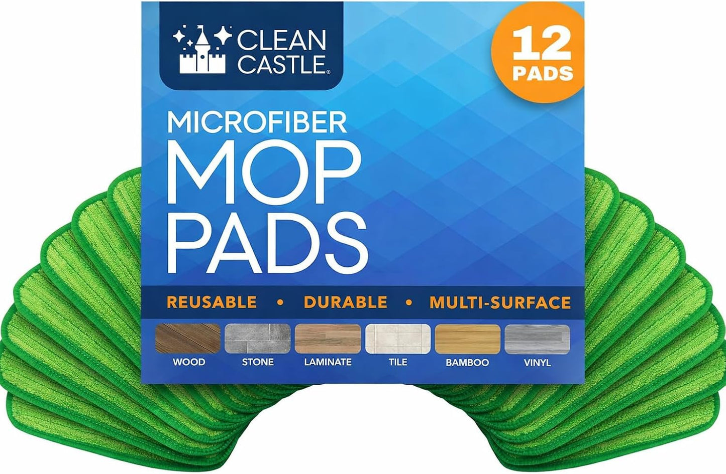 Almohadilla microfibra trapeador 12pulg para pisos madera dura
