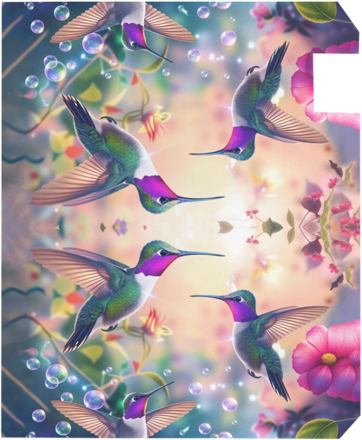 Cubiertas magnéticas para buzón colibríes flores gloria primavera