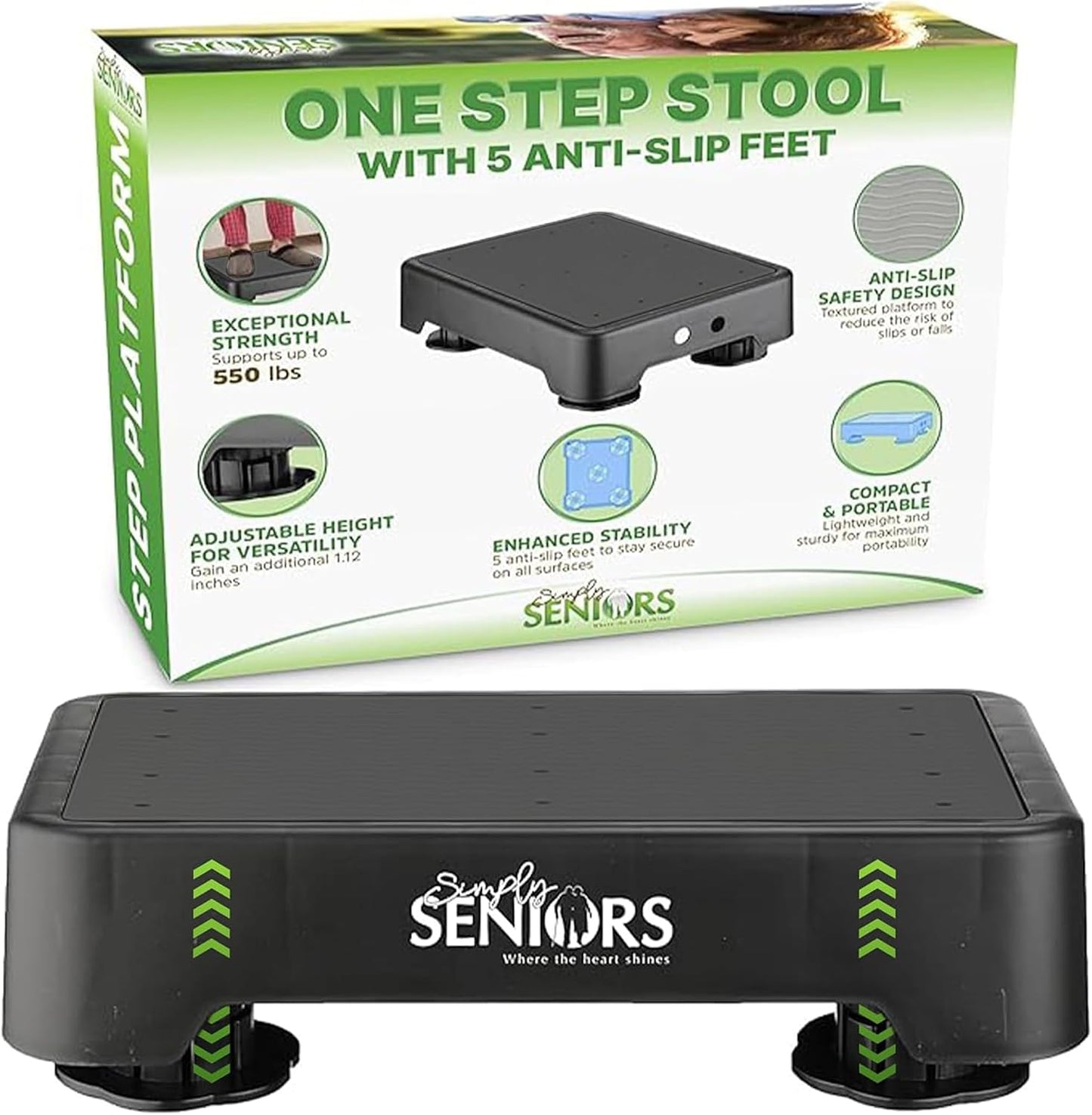 Taburete portátil plástico resistente para adultos