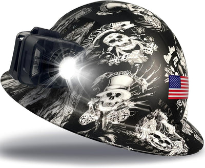 Casco seguridad industrial con lámpara ventilación