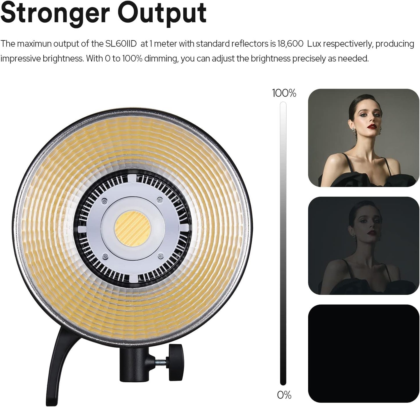Luz LED estudio SL60IID control remoto 8 efectos