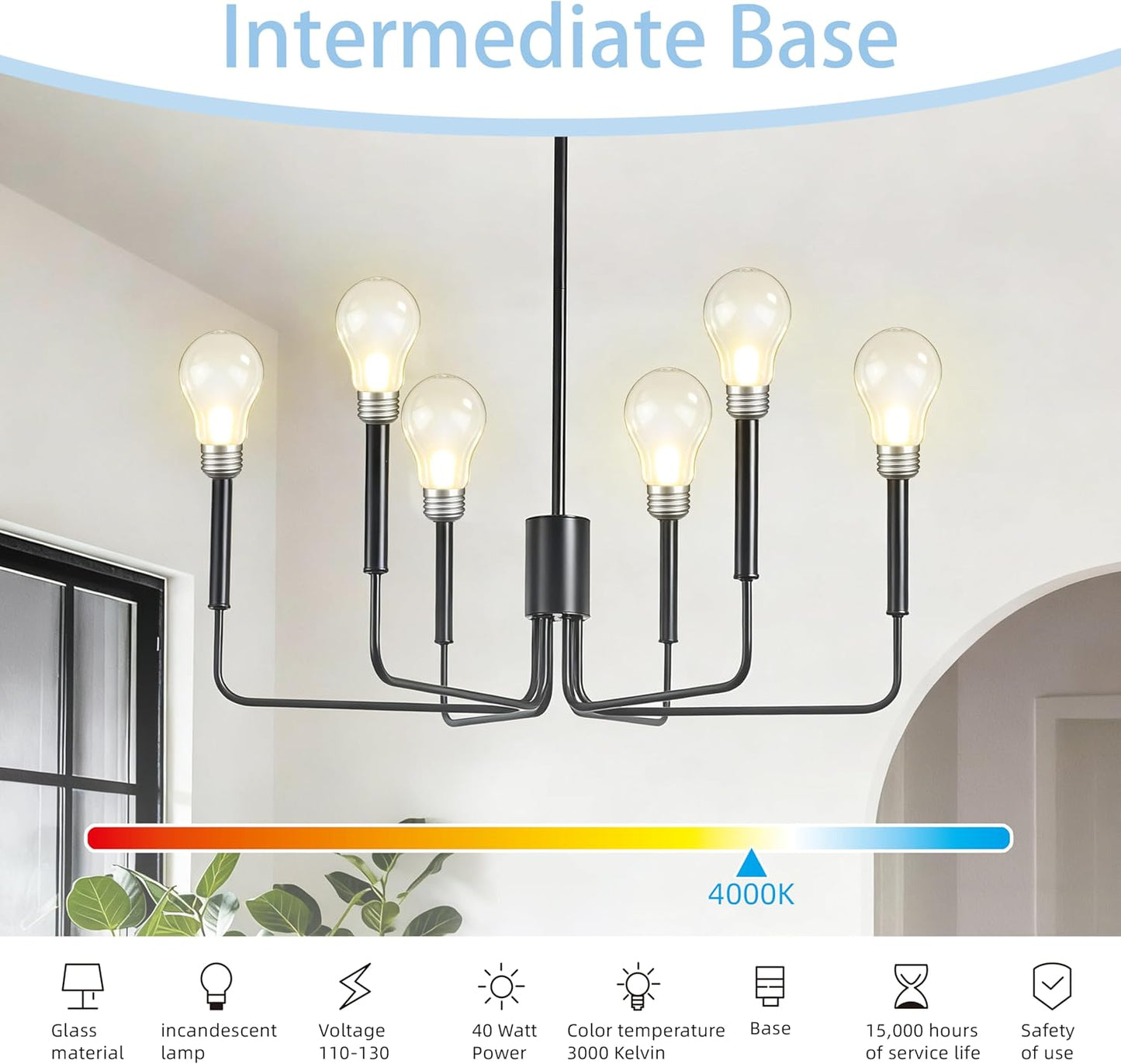 4 Pzas Bombilla Incandescente A19 100W Resistente