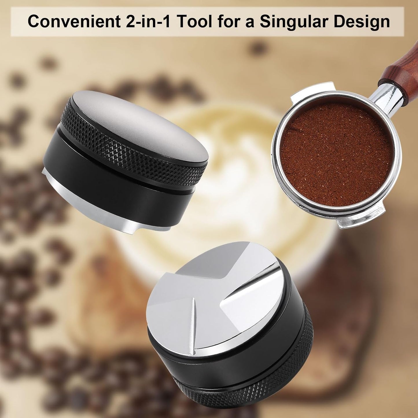 Distribuidor de café nivelador compatible con herramienta profesional