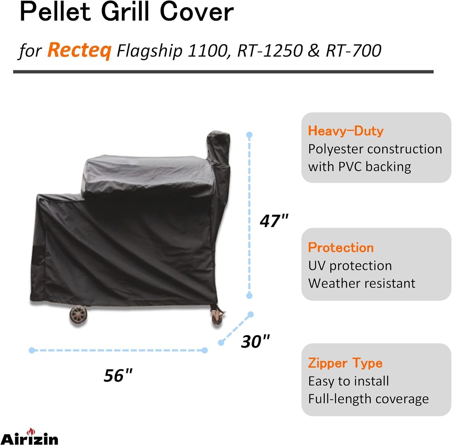 Cubierta parrilla pellets Recteq Flagship 1100/1600
