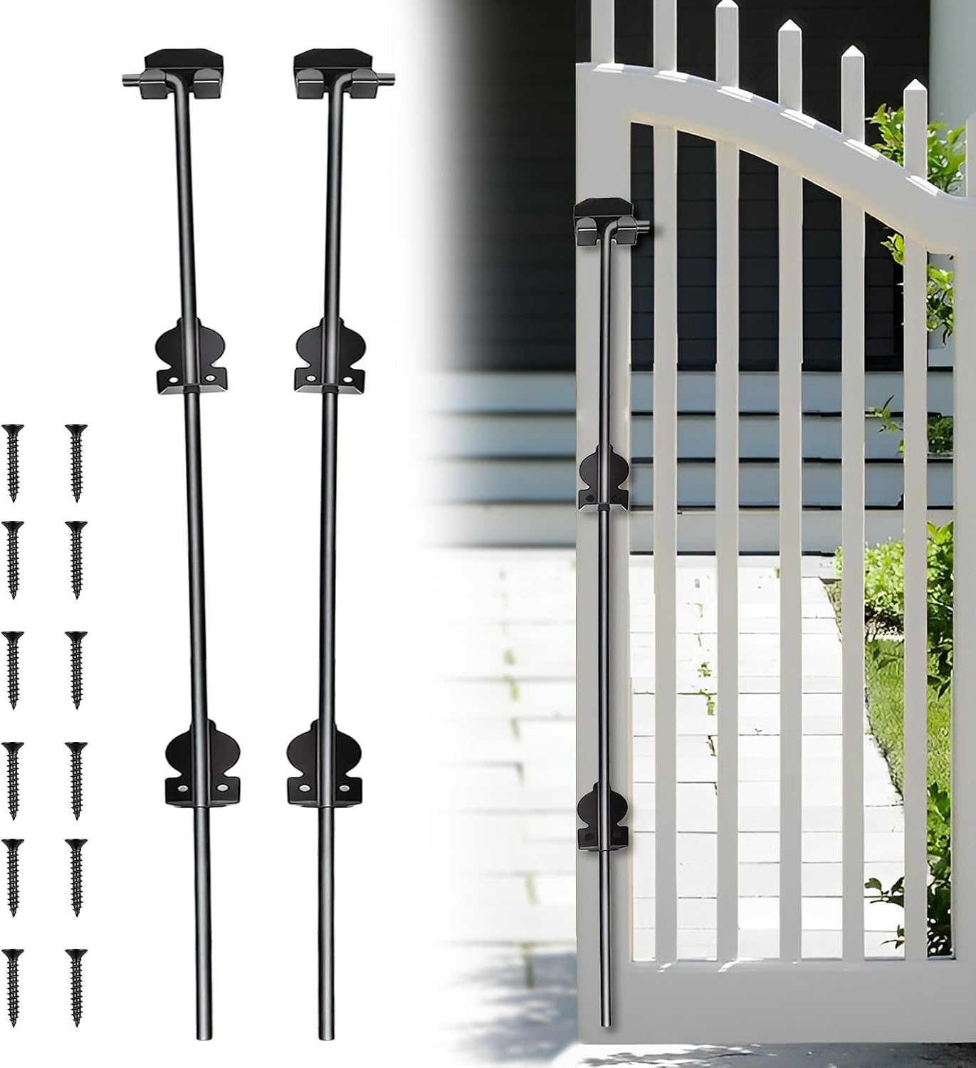 Barra caída 36pulg puerta doble acero galvanizado