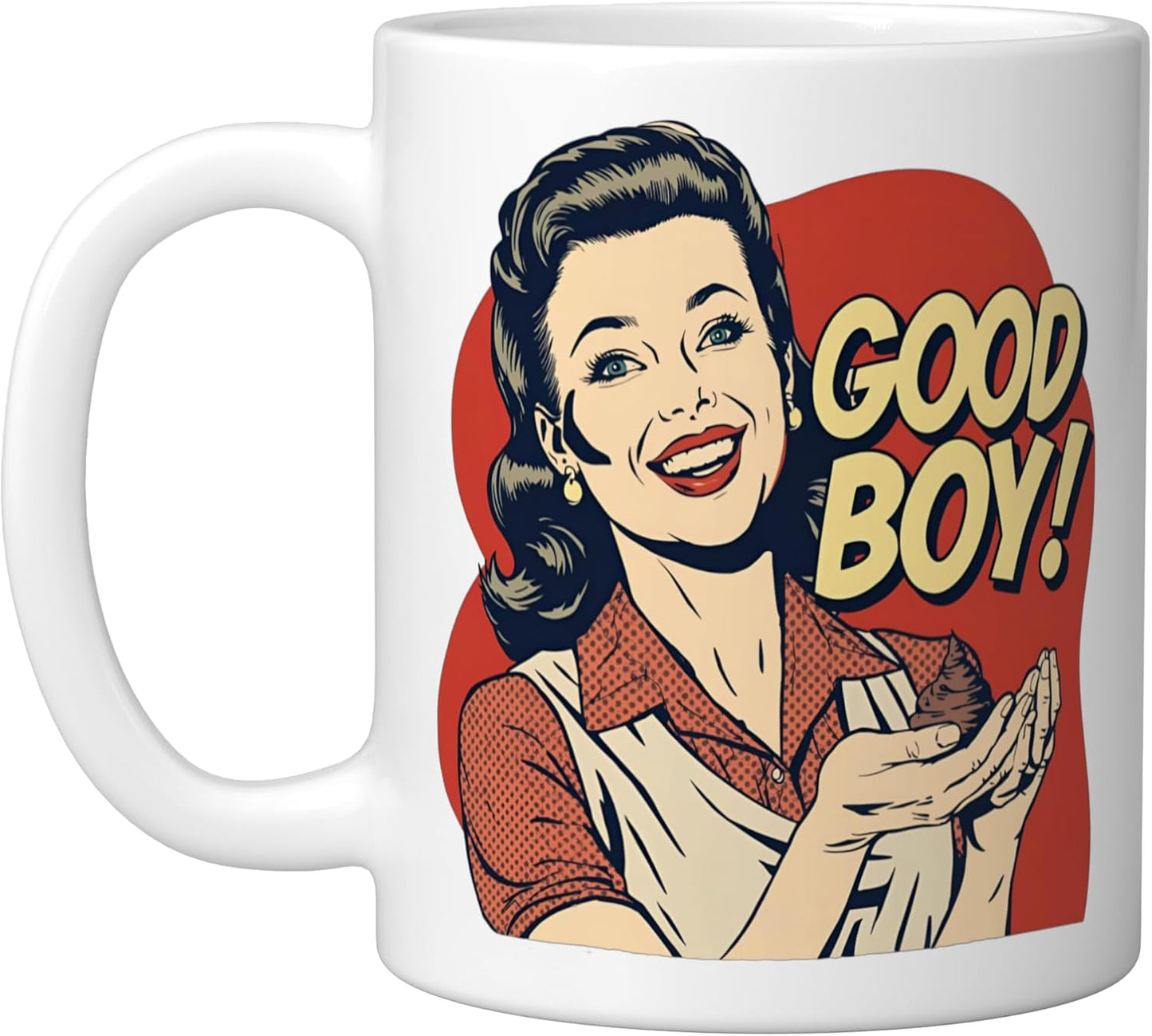 Taza Cerámica Vintage para Amantes de Perros Blanco