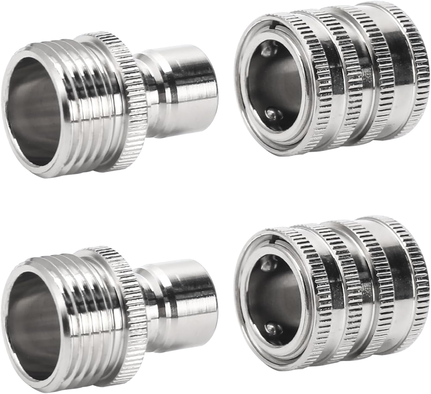 Juego manguera acero inox 3/4pulg conector rápido