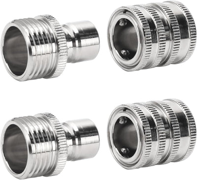 Juego manguera acero inox 3/4pulg conector rápido