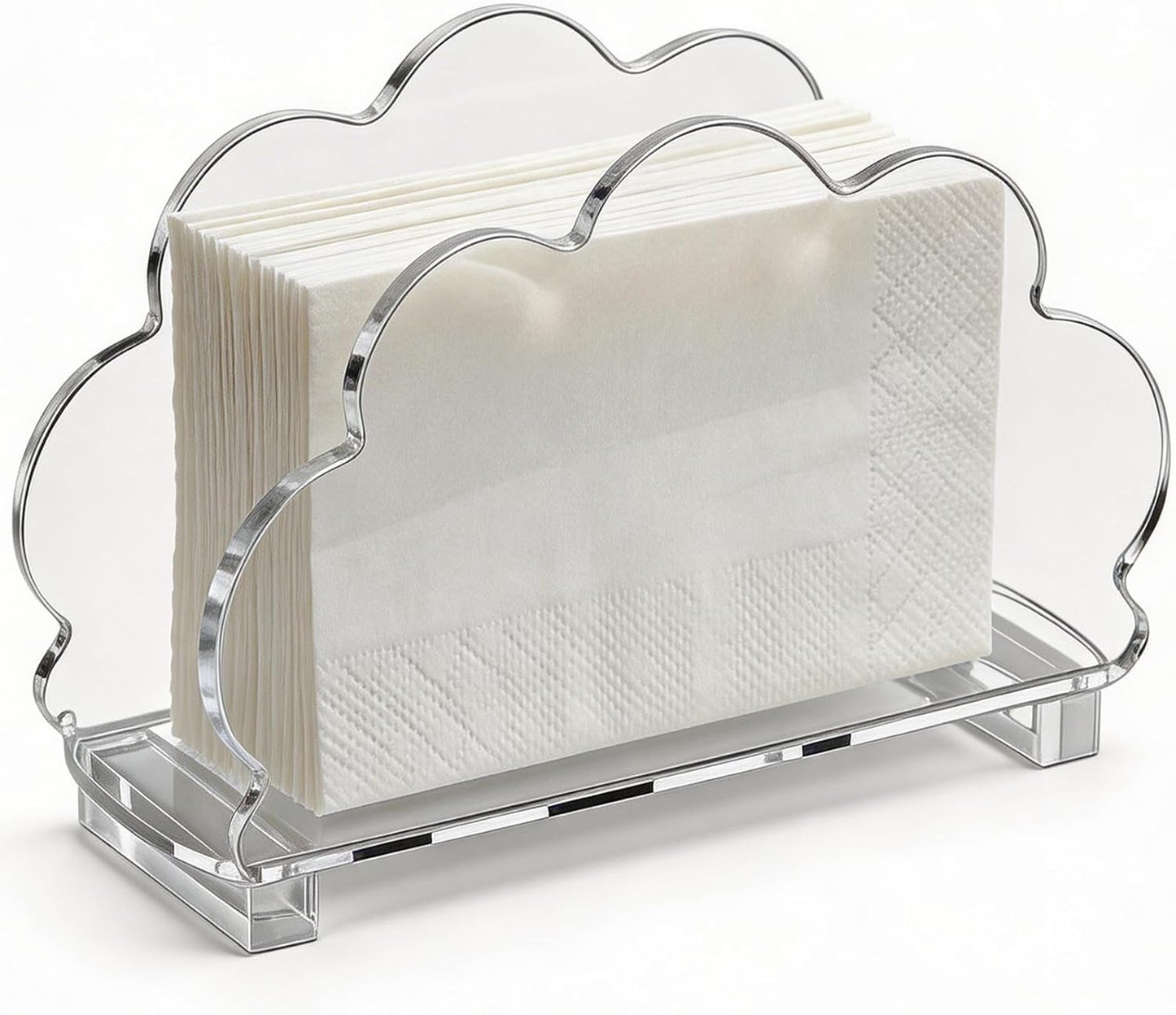 Servilletero Seashell acrílico transparente para mesa