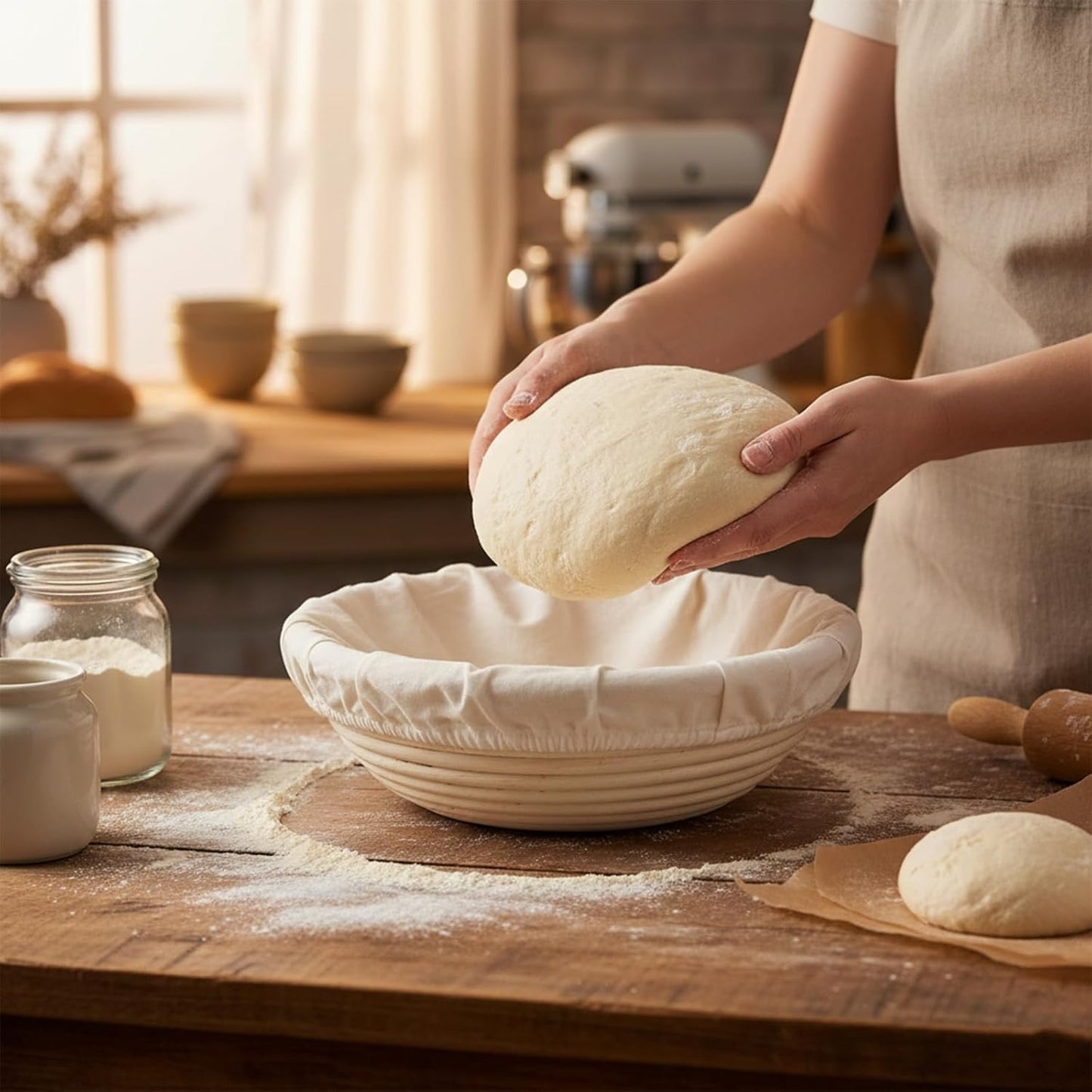 3 Pzas Fundas Tela Masa Madre Algodón Reutilizables
