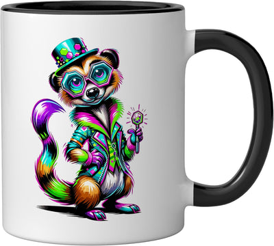 Taza cerámica meerkat retro amante de meerkats estilo kitsch