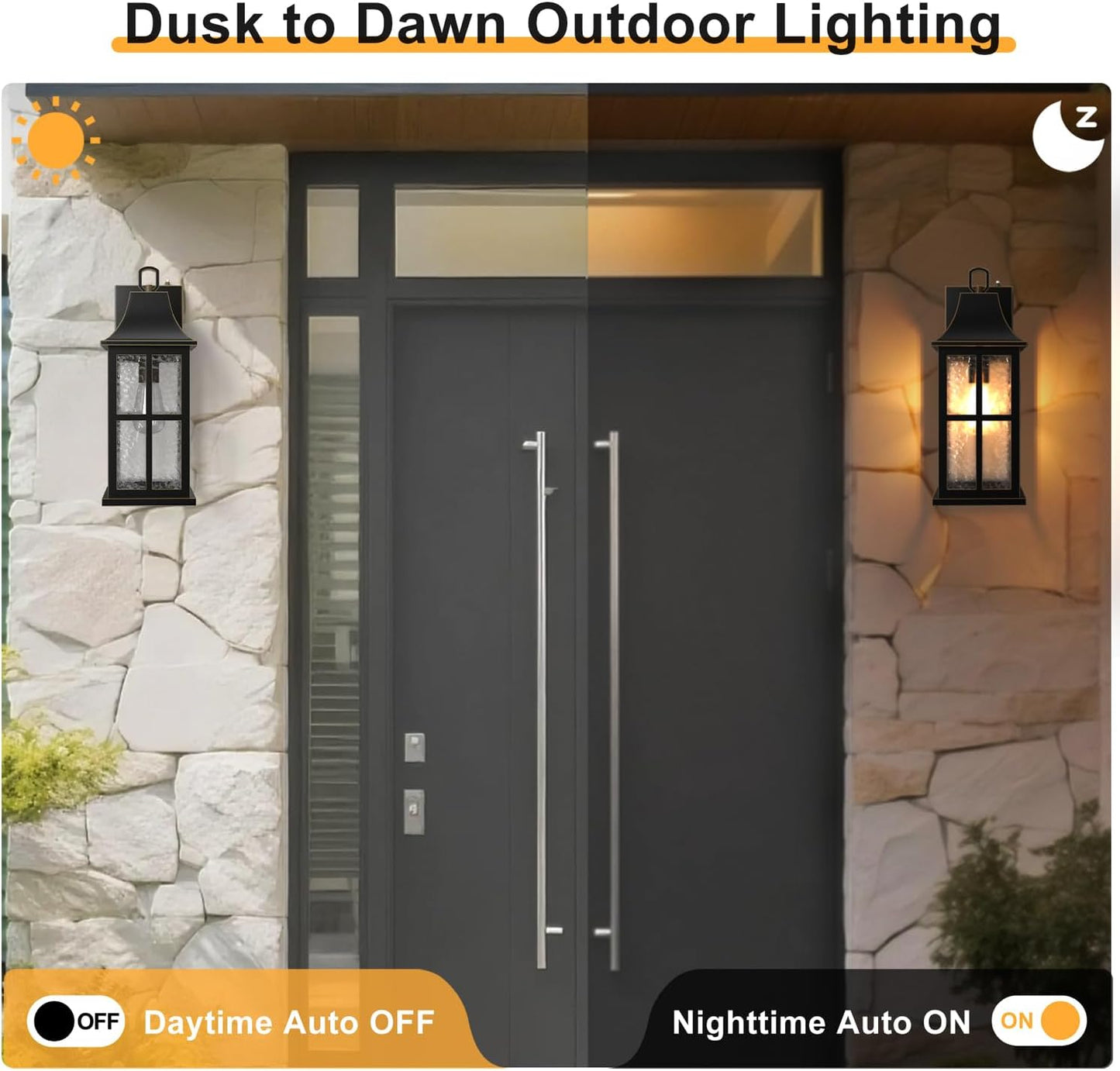 Luces pared exterior 18pulg aluminio impermeable