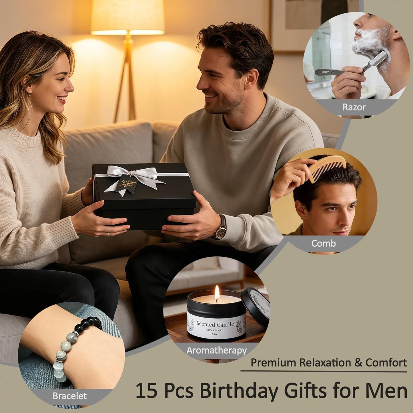 Set 15 Regalos para Hombres Papá Marido Barba