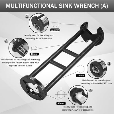 Llave fregadero multifuncional 2 pzas hexagonal cocina baño