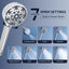 Cabezal ducha mano 7 ajustes cromado 4.9pulg filtro