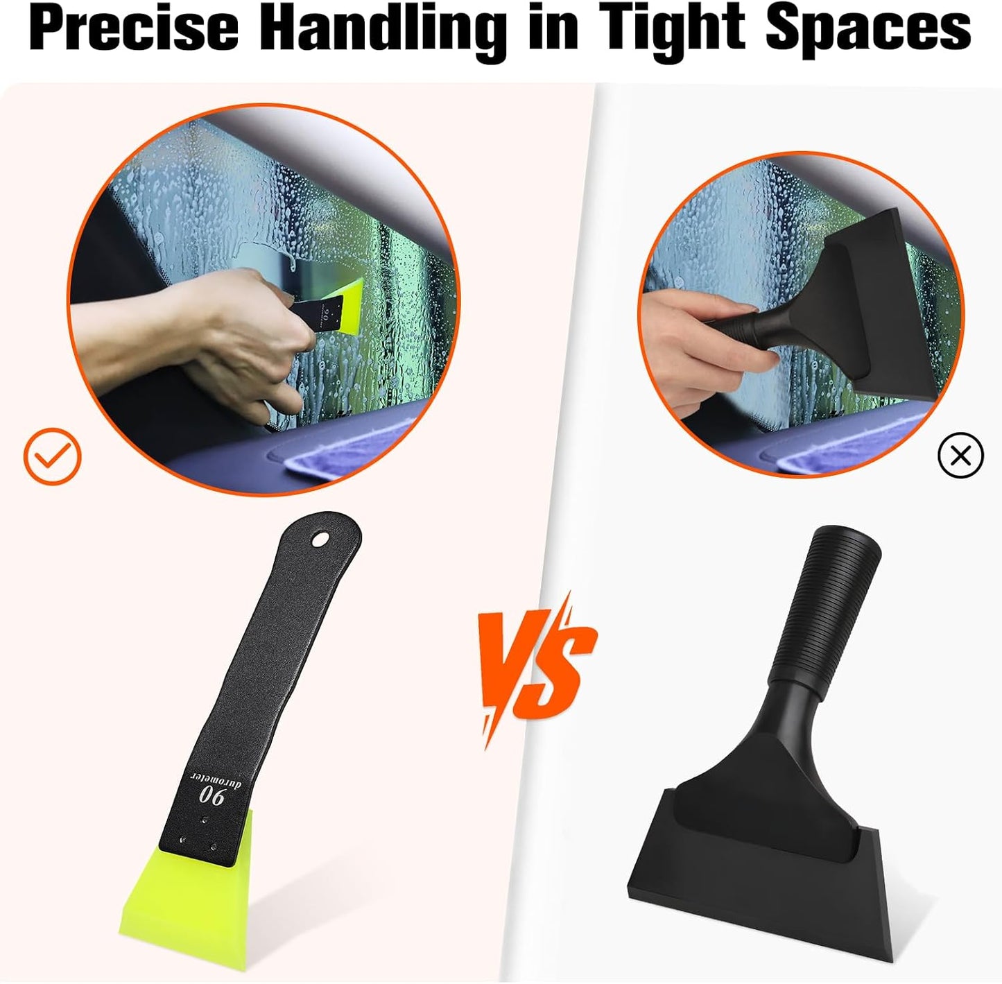 2 Espátulas Mini Escobilla Goma para Limpiar Ventanas