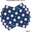 Juego de 4 manteles individuales de béisbol con estampado de pelota y estrellas azul marino