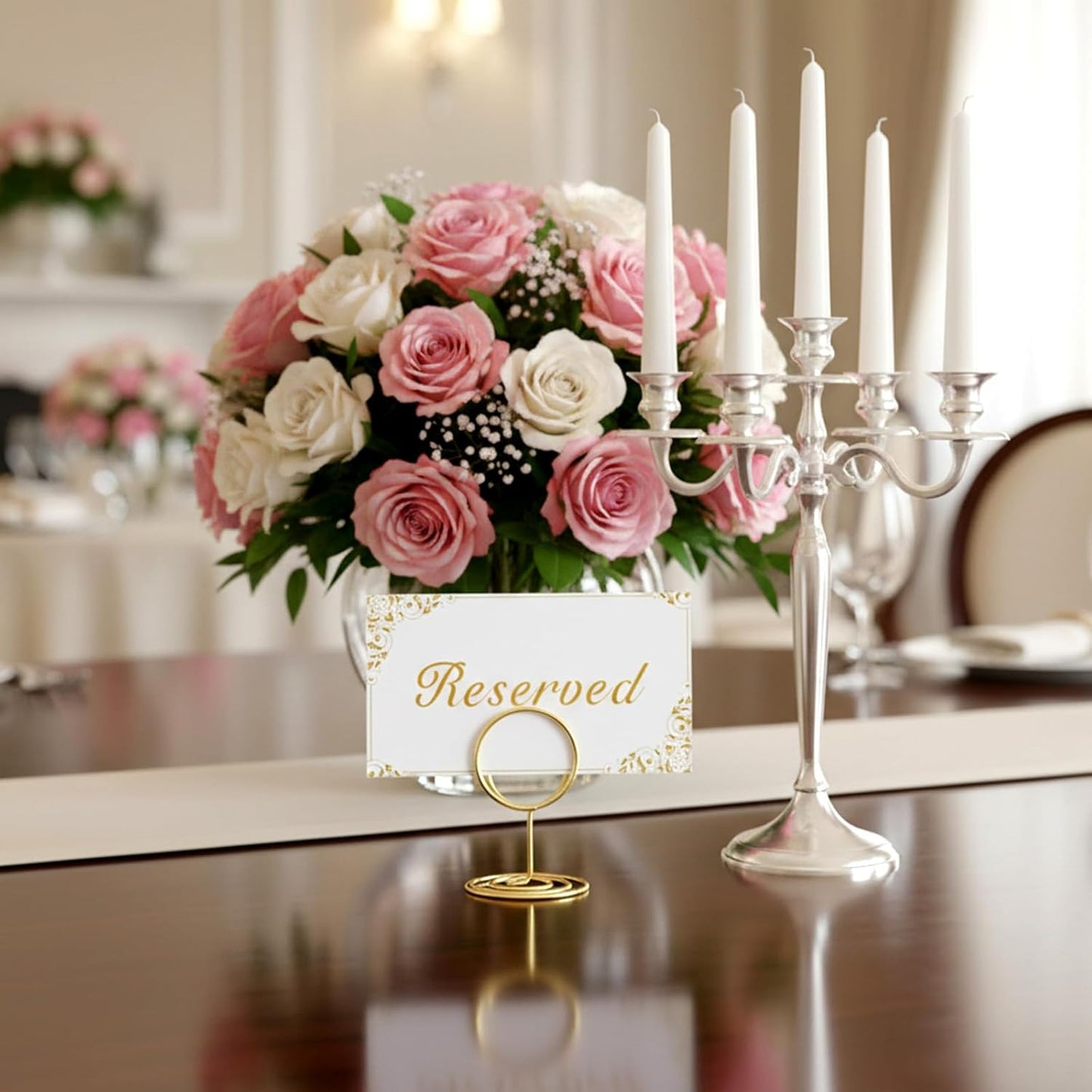 Letreros mesa bodas 20 pzas soportes números elegantes doble cara