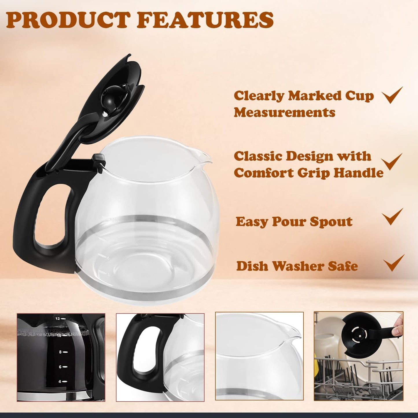 Jarra vidrio 12 tazas comp Mr. Coffee SK12 SK13