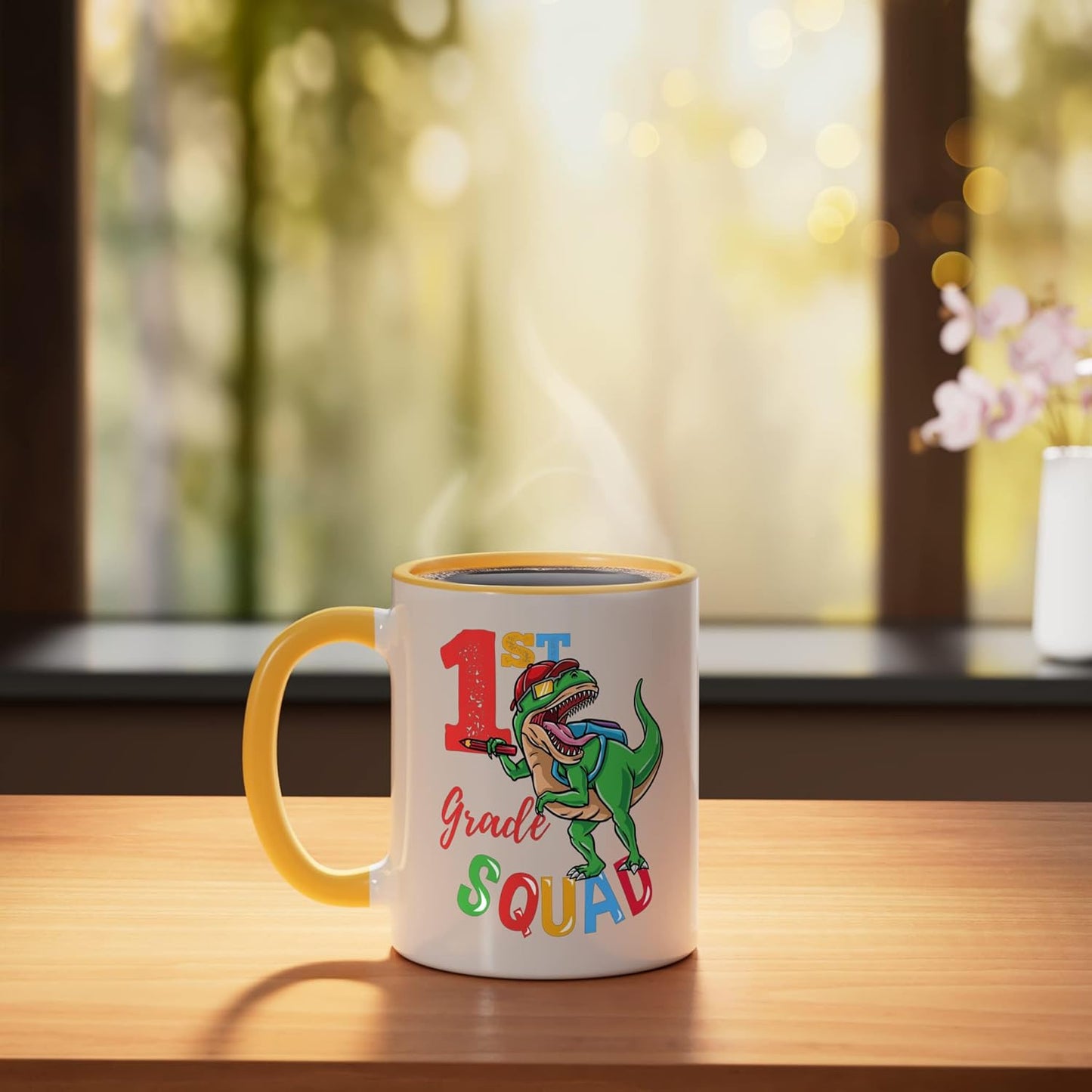 Taza Cerámica Dinosaurio T-Rex para Niño Aula Escolar
