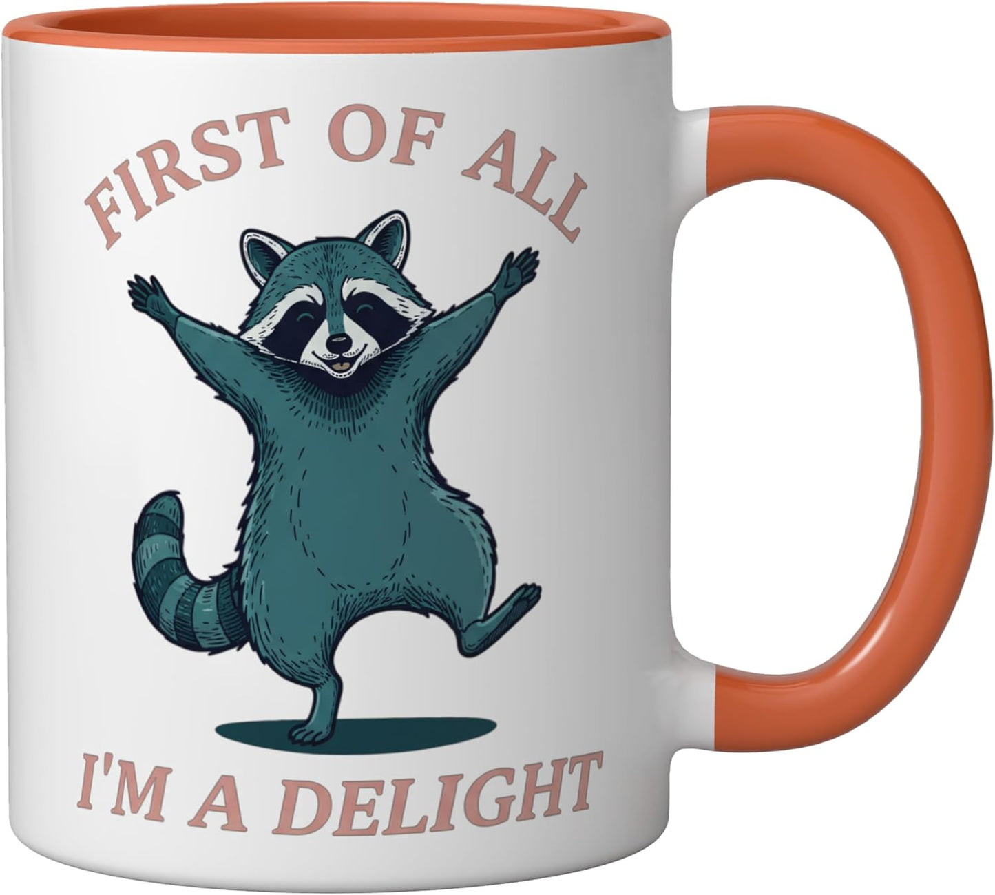 Taza Cerámica Ratoncito Disfraz Bosque Naranja/Blanco