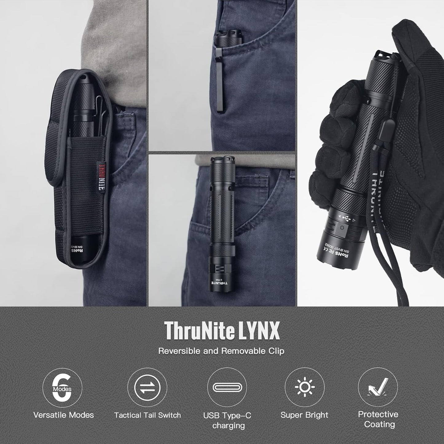 Linterna táctica LED Lynx SFT70 3100 lúmenes IPX8 recargable USB-C