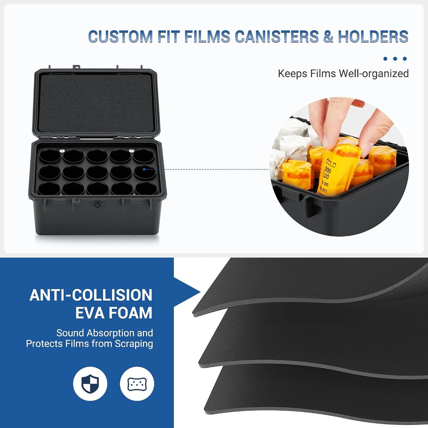 Estuche rígido para 120 películas negativas IP67
