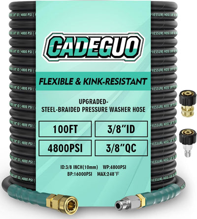 Manguera presión 3/8pulg 4800PSI 100pies acero flexible